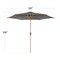 Best Choice Products 10ft Outdoor Woodgrain Pattern Steel Market Patio Umbrella w/ Crank, Tilt